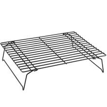 Rejilla de enfriamiento apilable de 1/2/3 niveles, rejilla de alambre de metal antiadherente para hornear, secar galletas, cupcakes, pan, pasteles, bandeja de enfriamiento multicapa para cocina, para hornear, asar, decorar pasteles, galletas, muffins, accesorio de utensilios de repostería - Negro - Ver 6