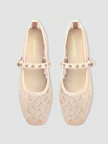 ADAMUMU Spring/Summer New Women's Premium Fashion Comfortable Sequin Flat Shoes, Suitable For Daily And Party Wear, Holiday Spring - Champagne - View 1