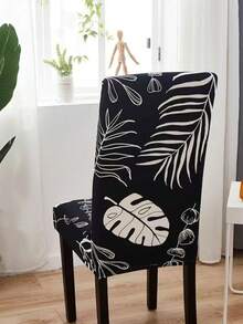 Funda elástica para silla - Funda de silla de fibra de poliéster - Funda de silla para uso en hoteles y el hogar - Negro - Ver 5