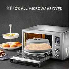 Microwave Oven Splash Cover, Medium (Charcoal Gray) - Foldable, Breathable Silicone Splash Cover - Microwave Oven Plate Cover With Handle - Kitchen Gadget, Ideal For Food Preparation - Multicolor - View 9