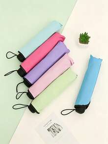 1 pieza Paraguas mágico que cambia de color, el patrón floral aparece cuando se moja, paraguas mini portátil plegable con protección UV contra el sol y la lluvia, adecuado para viajes, vacaciones y desplazamientos diarios - Multicolor - Ver 9