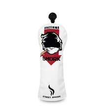 Street Style Embroidered Golf Wood Headcover, Black And White Colors Available, Eye-Catching Design, Golf Protective Cover - White - View 10