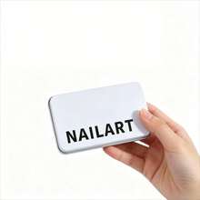 1pc Wearable Nail Art Empty Box With Metal Sticker, Portable Rectangular Tin Box For Storing Fake Nails And Nail Art Supplies - Multicolor - View 8