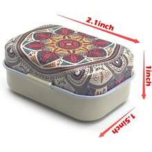 Caja de almacenamiento de 8 piezas para minicarquería de flores, caja de almacenamiento decorativa, pequeñas latas de metal con tapas con bisagras, caja portátil, kit de almacenamiento - Girasol - Ver 8