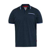 Duke Mens D555 Oakley All-Over Print Knitted Polo Shirt - Navy - View 1