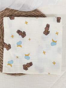 80*80cm Newborn Baby Soft Muslin Breathable Absorbent Swaddle Blanket - Multicolor - View 12