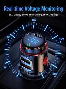 XF.Meraki Car FM Transmitter, Bluetooth 5.4, Wireless Audio And Hands-Free Calling, For Car Stereo Systems - A - View 4