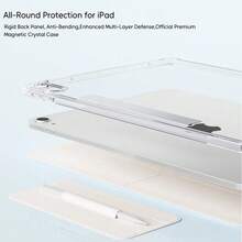 2026 Model Air Pro 11-Inch Dynamic Protective Case 2025 Model M5 A3362 A3359 2023 2022 2024 Model M4 7/8/9/11th Gen/10th Gen Universal Protective Case Mini A17 6 2024 2022 M2 Model 10.2-Inch Ultra-Thin Magnetic Stand Auto Wake/Sleep Protective Shell - Beige - View 5