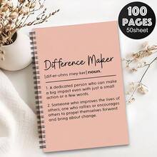 1本 Difference Maker 螺旋筆記本 感恩日記本，適合同事、老闆、老師與同僚，完美的感謝禮物文具用品 - B - View 4