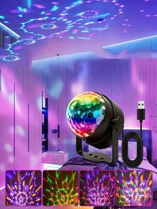 USB Powered Disco Ball Light - Multi-Function Indoor/Outdoor Crystal Ball Projection Lamp, Suitable For Party, Karaoke, Car, Birthday Decoration - Magic Ball - View 3