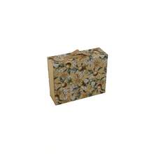33x25cm Dark Green Floral Rectangular Folding Storage Box, Portable Handle Gift Packaging Box Set - 1PC - View 6