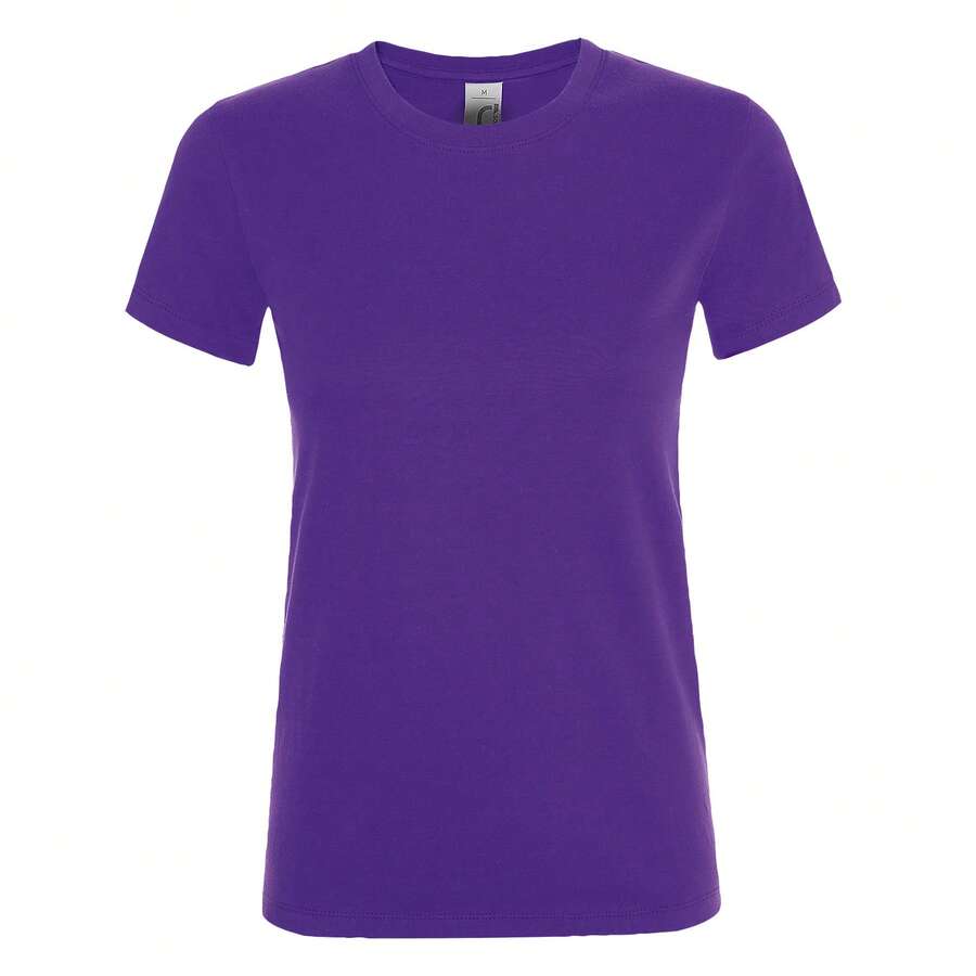 SOLS Womens/Ladies Regent Short Sleeve T-Shirt - Dark Purple - View 1