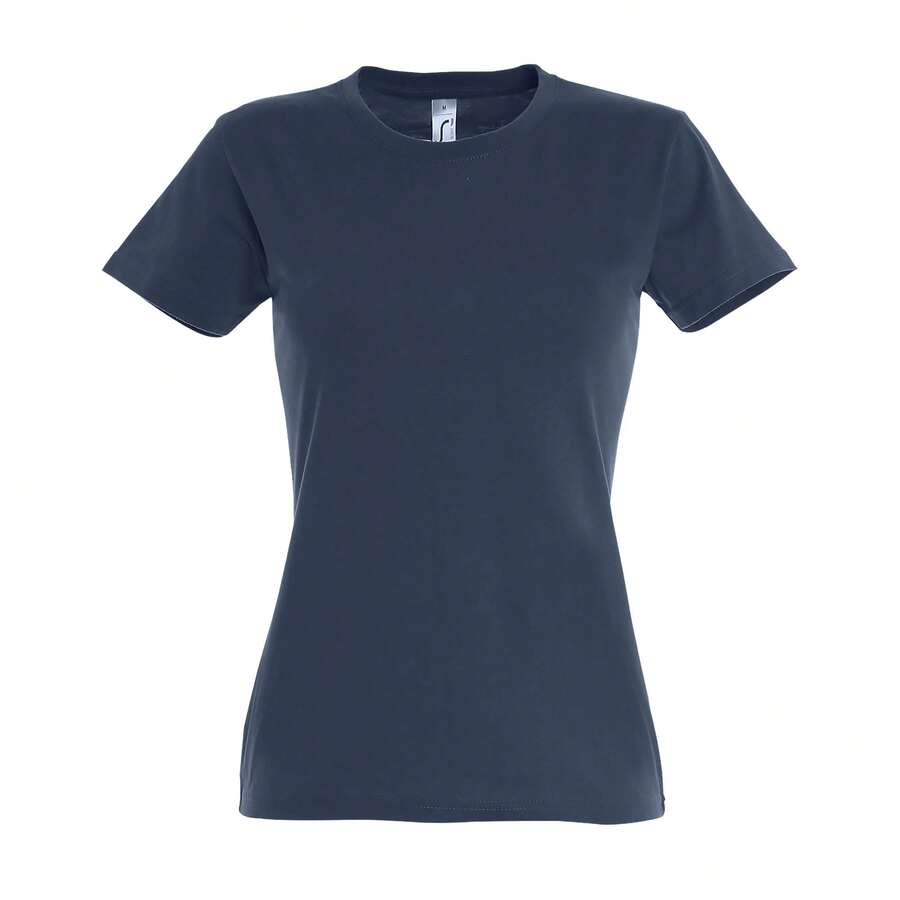 SOLS Womens/Ladies Imperial Short-Sleeved T-Shirt - Denim - View 1