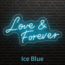 Letrero de Neón LED Love & Forever de 12 Colores, Luz de Neón Acrílica con Cita Romántica Ajustable, Lámpara Decorativa Colgante de Pared Alimentada por USB para Dormitorio, Boda, Fiesta, Aniversario, Bar, Cafetería, Decoración Ideal para el Dulce Hogar y Regalo de Festival para Amantes & Decoración Interior - Amor y para siempre - Ver 24