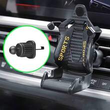 Soporte para teléfono estilo asiento de carreras para rejilla de ventilación del coche, diseño de clip metálico, apto para todos los smartphones, con rotación de 360° - Multicolor - Ver 2