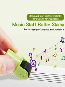 Sello de rodillo autoentintable con pentagrama musical, herramienta de dibujo de 5 líneas para partituras, apto para papel en blanco, cuadernos, creador instantáneo de partituras musicales para músicos, profesores y estudiantes - Varios estilos - Ver 5
