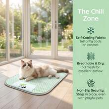 Cooling Dog Bed Mat, Breathable Ice Silk Pet Cooling Pad With Cute Panda Pattern, Washable Non-Slip Summer Sleeping Cushion For Small Medium Dogs & Cats - Green - View 9