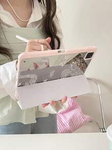 This Exquisite And Cute Cartoon Anime Dragon Totem Cloud Double-Sided Painted Acrylic Transparent Crystal Back Cover Is Shockproof And Durable, Suitable For IPad 7th, 8th (10.2 Inch) And 10th Generation. It Has A Built-In Pen Slot, Supports Sleep/Wake Function And Multiple Folding Stand Modes, Making It A Perfect Holiday Gift. - Multicolor - View 6