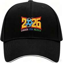 2026 World Cup, Men's & Women's Embroidered Baseball Cap, Breathable Cotton Adjustable Hat, Various Patterns Suitable For Casual Daily Wear - A - View 7