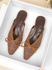 女款方頭平底樂福鞋 低鞋面 2026春夏新款 駕駛樂福鞋 休閒軟底 英式通勤鞋 大尺碼女鞋 41-43 - 棕色 - 查看 5