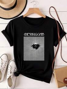 Damen T-Shirt mit Vintage-Druck MESHUGGAH 1989 Tour Baumwolle Schwarz Alle Größen Herren Damen Shirt AP562 - Schwarz - Übersicht 1