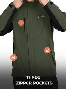 RODEEL 男士戶外服裝－輕量耐用－適用於徒步、攀岩、露營、釣魚、划船、建築、屋頂工程與園藝運動 - 綠色 - 查看 3