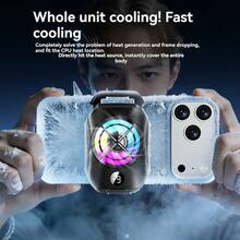 Pendingin Ponsel Semikonduktor K55 - Pendingin Beku yang Ampuh, Layar Digital, Dapat Dipasang pada Dudukan untuk Smartphone Gaming - MultiWarna - View 4