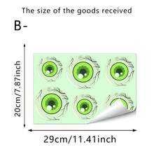 1pc Halloween Eyeball Eye Glow-In-The-Dark Wall Sticker, Self-Adhesive Removable, Suitable For Party Decoration, Fun Style Home Decor - Glow-in-the-dark Stickers - View 13