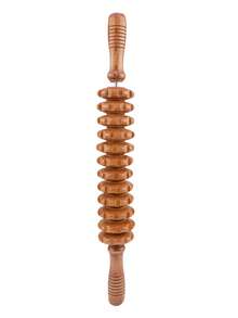 1 Multifunctional 9-Wheel Wooden Massage Roller Scraping Gua Board Wooden Massage Tool Full Body Meridian Massager,School,Back To School,Travel,Travel Essentials,Home Essentials,Spa,Massage Tool,Massage,Massager,Spa - Yellow - View 25