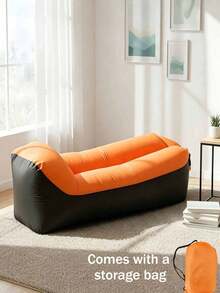 All-In-One Inflatable Sofa - Comfortable High Rebound, Wear-Resistant & Scratch-Proof | Multiple Fashionable Color-Block Options Available | Suitable For Poolside Relaxation, Camping Gear, Garden Leisure And Indoor Temporary Seating - Multiple Colors - View 12