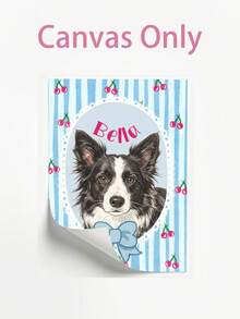 1pc Mini Customized Watercolor Pet Portrait, Personalized Cute Cat Portrait, Photo Customized Dog Portrait, Pet Memorial Art, Customized Miniature Painting, Unique Pet Poster - Multicolor - View 5