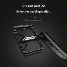 1PC Mountain Bike Aluminum Alloy Pedal With Dual DU Bearings, Anti-Slip Wider Pin Pedal For Cycling Accessories - Multicolor - View 2