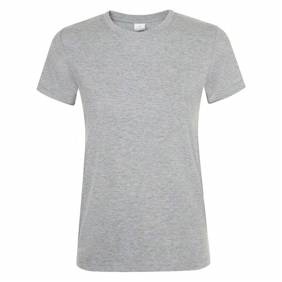 SOLS Womens/Ladies Regent Short Sleeve T-Shirt - Grey Marl - View 1