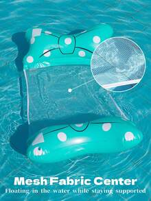 Polka Dot Bow Inflatable Water Hammock Pool Float, Adult Breathable Mesh Floating Lounge Chair With Neck And Leg Support Pillows, Portable Foldable PVC Floating Raft, Suitable For Summer Pool Parties, Beach, Lake Outdoor Water Relaxation - Multicolor - View 4