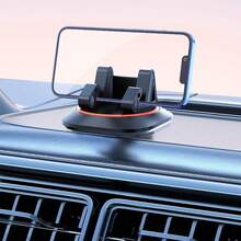 1pc/Car Dashboard Navigation Fixed Support Bracket 360° Rotatable Nano Non-Adhesive Base Car Ornament, Multi-Function Anti-Slip Pad, Triangular Hook Stable Super Strong Suction Adjustable Car Phone Holder Dashboard Phone Holder Rubber Pad, Suitable For Mobile Devices - A - View 7