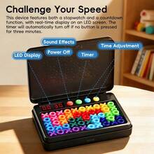 Magic Pearl Puzzle Game Toy - Children's Educational And Stress-Relieving Toy. Multiple Levels Of Interactive Game With Timing Function. - Portable Flip-Top Storage Box, Can Be Carried Around During Travel Or Outings. - Multicolor - View 5