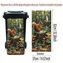 1 pieza Pegatina para Cubo de Basura, Calcomanía Decorativa de Pared Maravilla Floral, Adecuada para Cubo de Basura Creativo al Aire Libre, 2D Plana - A - Ver 12