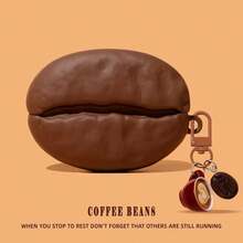 Funda portátil y linda para auriculares con diseño 3D de grano de café - Multicolor - Ver 1