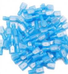 Vmingo 100pcs Insulated Male Faston Terminal Cable Connector - Blue Male 100pcs - View 2