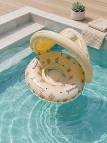 Flotador inflable con diseño de oso y asa de , flotador de piscina antivuelco, juguete de agua de verano - Multicolor - Ver 11
