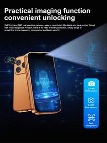 SERVO Mini Smartphone, Android 9.0 System, WCDMA Dual SIM Dual Standby 3G Network, 3.0" HD Display, 2GB RAM + 16GB ROM, Pocket-Sized Phone - Orange - View 10