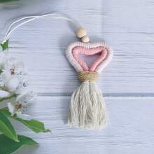 Heart Shaped Car Pendant - Red - View 6