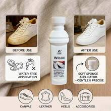 100ml - Multi-Functional White Shoe Whitening Liquid, Removes Yellow Stains And Restores Shine - White - View 5