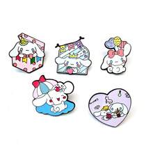 SANRIO 1件可愛卡通胸針，金屬徽章，柔軟甜美貓咪合金胸針，包包配件針 - 彩色 - 查看 8