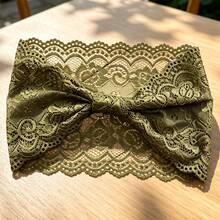 Spring/Summer Retro Floral Lace Hollow Out Wide Band Headband Fashion Waist Scarf Travel Beach Headband (Suitable For Music Festival/Vacation/Date/Running Sports) - Multicolor - View 6