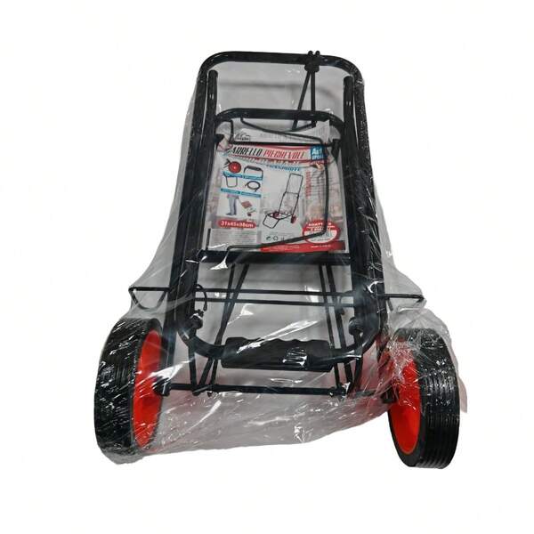 Chariot à bagages pliable en métal noir 31x45x98cm, chariot de courses portable avec roues pour les courses & les voyages