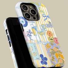Simple And Beautiful Life Floral Design Cover For IPhone 17 16 15 14 13 12 11 Pro Max, Floral Cover For Samsung S21 S22 S23 S24 S25 Ultra Case - Tough Matte Case - View 4