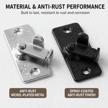 1pc Stainless Steel 90/180 Degree Small Barn Door Latch, Pivot Door Lock, Metal Slide Bolt, Cabinet, Bathroom Security Hardware, Home Decor Lock - Right-angle Door Latch - View 2