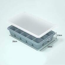15-Grid Square Silicone Ice Cube Mold With Dust-Proof Lid And Ice Storage Box - Multicolor - View 10