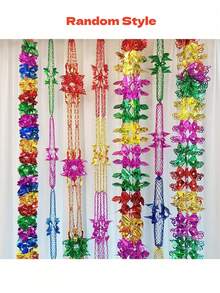 4pcs Multicolor Hanging Streamers For Wedding, Christmas, New Year Decoration,Home Decor ,Room Decor,Wall Decor Gifts Birthday Graduation - Multicolor - View 6
